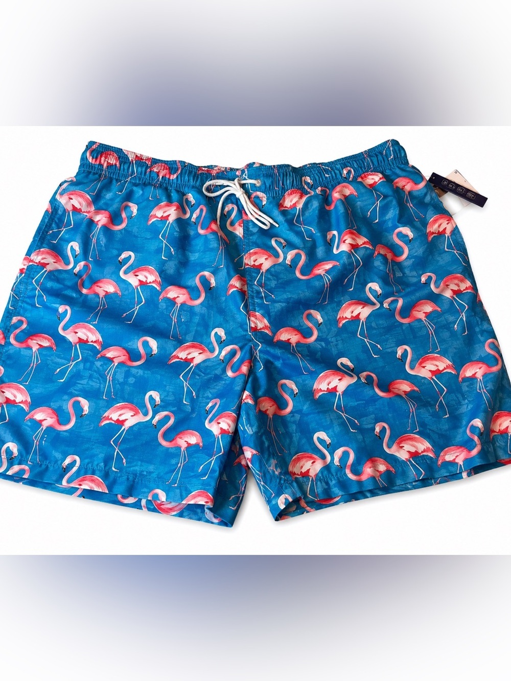 Newport Blue Flamingo Swim Trunks Men’s 2XL Blue Pink Tropical Swim Shorts NWT